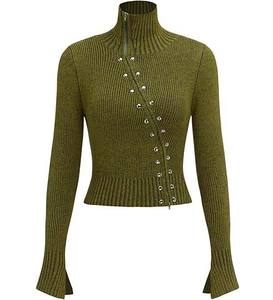 Suéter de Lujo para Mujer, Talla Grande, Holgado, Tejido, de Algodón Suave, para Otoño e Invierno, Informal, Transpirable - Product Image 1