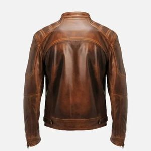 Nouvelle Arrivée 2026 – Blouson Unisexe en Cuir Véritable pour Homme, Design Color Block, Col Montant, Respirant et Coupe-Vent, Qualité Supérieure, Personnalisable pour l'Hiver - Product Image 2