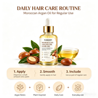 Minyak Rambut Argan Maroko Organik Cold Pressed Menutrisi Kulit Kepala Memperbaiki Rambut Kering Rusak Menghasilkan Rambut Halus Berkilau Private Label OEM