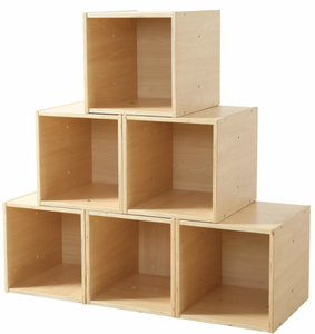 ชั้นวางของไม้แบบโมดูลาร์ (สามารถวางซ้อนกันได้ / ไม่ต้องใช้เครื่องมือ) - Product Image 6