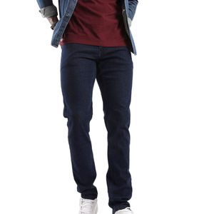 High Fashion Solid Men's Light Denim Pants Custom Made Straight Washed Breathable Winter Autumn <b>Hip</b> Hop Streetwear Casual - Product Image 1