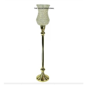 High Grade Transparent Heavy Duty Stand <b>Set</b> of 2 Crystal <b>Beaded</b> Candle Holders and Votive in Wholesale Price - Product Image 3