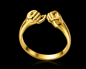 Bague de promesse plaquée or, en argent sterling 925, symbolique, pour doigt ou petit doigt, cadeau unisexe - Product Image 2