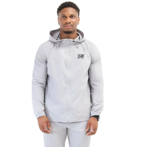 Men's Winter Lightweight <b>Fleece</b> Hooded Windbreaker Jacket Custom Sportswear Full Zip Water Resistant Outdoor <b>Running</b> Training - Product Image 1
