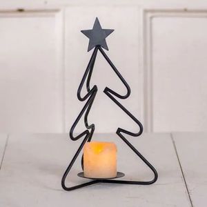 Wood Christmas Tree Candle Holder Set Art Deco <b>Star</b> Design Eco-Friendly Handmade Indoor Tabletop Home Decor Living <b>Decoration</b> - Product Image 5