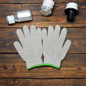 TM Guantes DE SEGURIDAD blancos naturales Durable Resistente al frío Uso general Algodón Poliéster Sin costuras Talla única Fabricado en Hanoi - Product Image 4