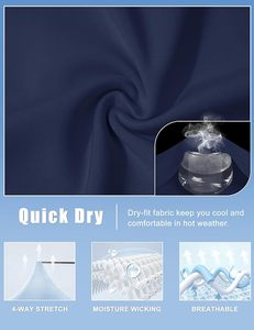 Polo à manches courtes pour femme, bleu marine uni, décontracté, respirant, tissé - Product Image 2