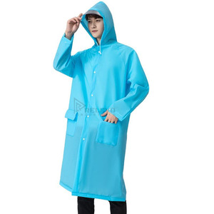 Custom Logo Adult Rain Jacket Reusable and Non-Disposable Waterproof <b>EVA</b> Material Made From Durable Plastic - Product Image 3