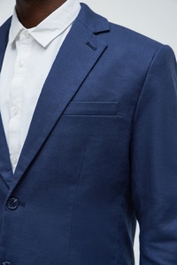 Veste de costume décontractée pour homme, nouvelle collection printemps, avec poche boutonnée, design simple, fabriquée par Antique Fashion. - Product Image 4