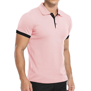 Polo Rosa para Hombre, Diseño Moderno, Transpirable, Informal, de Algodón, con Logotipo Personalizado, Fabricación OEM, Pedidos al por Mayor - Product Image 2