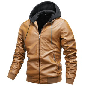 Blouson en cuir d'hiver pour garçons, blouson de motard en cuir OEM pour hommes, blouson de moto en cuir véritable pour hommes, haute qualité, tendance 2026 - Product Image 2