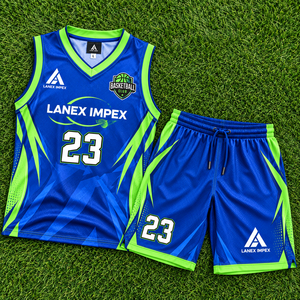 Ensemble de maillot et short de basket-ball personnalisés, vêtements de sport respirants à séchage rapide avec logo d'équipe personnalisé, nom et numéro du joueur - Product Image 6