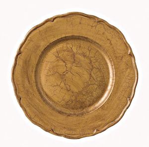 จานรองทองสไตล์เรโทร ปลอดภัยสำหรับเครื่องล้างจาน จานทองหรูหราสำหรับงานแต่งงาน ชุดจานชามสำหรับโต๊ะอาหาร ขนาดสั่งทำได้ - Product Image 4