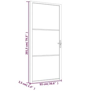 Vetro nero opaco e lastra di alluminio porta 36.6 \ "x79.3 \" - Product Image 6