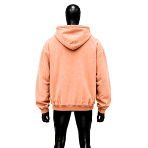 Sudadera de Forro Polar Grueso de Primera Calidad para Hombre, con Estampado Gráfico Cruzado, Estilo Oversize, Lavado Peach, Ropa Casual Urbana - Product Image 2
