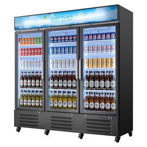 Enfriador de Bebidas Vertical Comercial de 54.3 Pies Cúbicos / 1538L, Refrigerador con 3 Puertas de Vidrio - Product Image 1