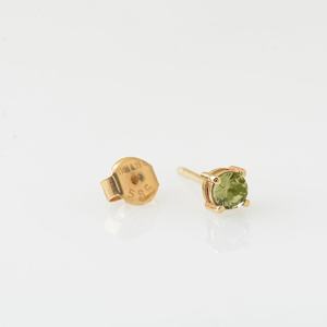 <b>Green</b> Tourmaline Bezel Setting Stud <b>Earrings</b> 925 Sterling Silver 14K Gold Rhodium Solitaire Birthstone Luxury Jewelry Gift - Product Image 5