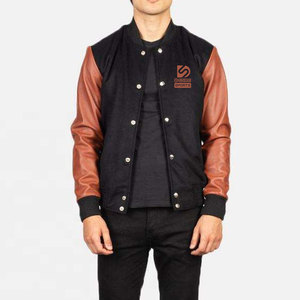 Unique Design High Quality Canvas Casual Stand Collar Button Men's Winter <b>Letterman</b> <b>Jacket</b> for Online Sale - Product Image 1
