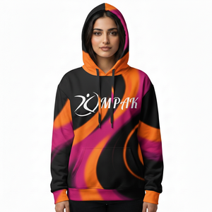 Sweat à capuche unisexe surdimensionné décontracté moderne avec design sublimé sur toute la surface pour les marques de vêtements streetwear - Product Image 1