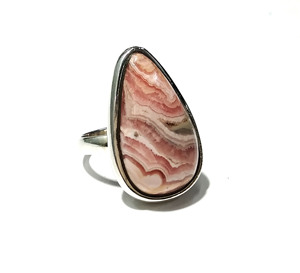 Natural Rhodochrosite <b>Ring</b> 925 Sterling <b>Silver</b> Handmade Gemstone <b>Ring</b> <b>Adjustable</b> Statement <b>Ring</b> for Women Wholesale Jewelry Gift - Product Image 3