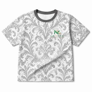 บริการ OEM เสื้อยืดคุณภาพสูงแบบซับลิเมชั่น พิมพ์โลโก้ตามสั่ง ลายบาโรก เสื้อลำลองผู้ชาย - Product Image 3