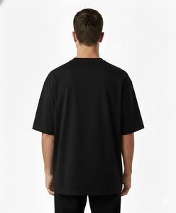 Camiseta Premium para Hombre de Textura Suave, Corte Holgado, Tejido Grueso de Felpa Francesa, Transpirable, de Calidad, Lisa, Ropa Masculina de Moda - Product Image 1