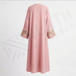 Abaya Islámica de Manga Larga para Mujer, de Alta Calidad, Modesta, Informal, Transpirable, con Sujetador Incorporado, Venta al Por Mayor - Product Image 2