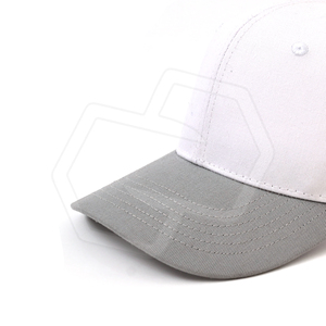 Gorra Trucker de Malla de 6 Paneles Blanca y Gris, Unisex, Casual, Transpirable, con Contraste de Color, Primavera Verano, Algodón Ecológico - Product Image 2