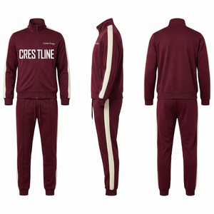 Ensemble de survêtement à capuche vert olive pour homme Crestline, manches longues, fermeture éclair sur le devant, poches latérales, vêtements décontractés pour l'automne - Product Image 6