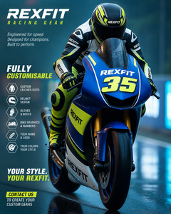 REXFIT Motorcycle Racing Suit Polyester Full Sleeve Breathable <b>Plus</b> <b>Size</b> Men's Riding <b>Jacket</b> All Seasons Customizable Design - Product Image 4