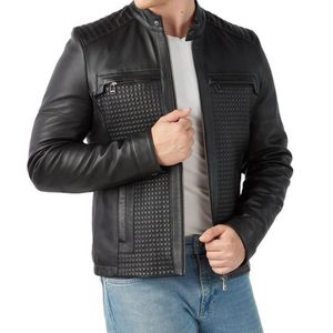 Chaquetas de Cuero de Moda para Hombre, Estilo Urbano, de Invierno, Buena Calidad, Cuello Alto Único, Precio Razonable, Diseño con Logotipo Frontal - Product Image 2