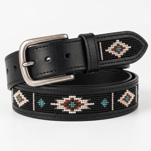 Ceinture décontractée en cuir véritable faite à la main, personnalisée, vintage, avec boucle carrée en acier massif, écologique, fabricant OEM ODM en gros - Product Image 1