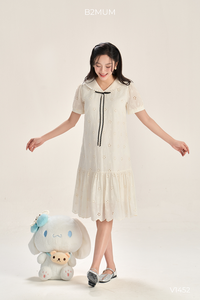 Vestido de Maternidad de Lino Ecológico para Verano B2 MUM V1452, Suave, Transpirable, Absorbente de Sudor, Sin Elasticidad - Product Image 4