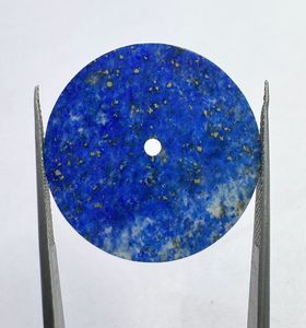 Cadran de montre en pierre précieuse naturelle Lapis Lazuli, disque de 28,5 mm, pierre bleue, fait main sur mesure, épaisseur de 0,6 mm, trou central de 2 mm, classique et élégant - Product Image 4