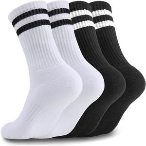 <b>Black</b> Crew <b>Socks</b> Geometric Design Breathable Polyester/Nylon Anti-Slip Sweat-Absorbent for Youth Spring Football Sports <b>Socks</b> - Product Image 5