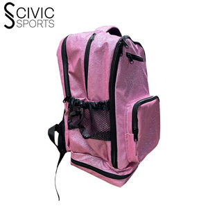 High Quality Sports Custom <b>Glitter</b> Cheerleader Backpack Wholesale Waterproof Cheer <b>Bag</b> with Zipper Closure - Product Image 2