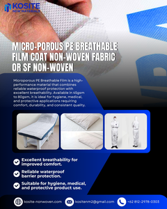 KOSITE - Tela No Tejida Laminada Impermeable Ligera con Revestimiento de Película Transpirable de PE Microporoso/SF No Tejido - Product Image 6