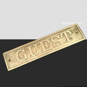 Placa Decorativa de Latón Antiguo para Puerta con Letras en Relieve para Decoración de Entrada de Hotel de Lujo, Oficina, Cafetería, Hogar - Product Image 6