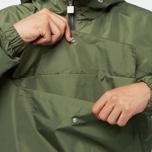 <b>Men's</b> Navy Blue Hooded Quarter-Zip Windbreaker <b>Jacket</b> Casual Outdoor Sportswear Lightweight Polyester <b>Blouson</b> Coat Autumn Wear - Product Image 5