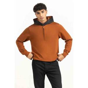 Sweat à capuche pour homme en molleton 100% coton, coupe ample, brodé, écologique, respirant, coupe-vent, imprimé sur mesure, 340-380g - Product Image 1