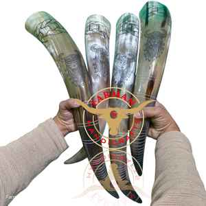 Corne à boire viking extra-large de luxe, fabriquée à la main en corne de bœuf, à prix avantageux - Product Image 6