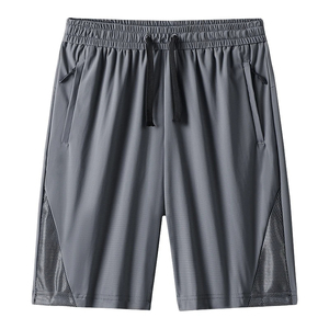 Shorts Bermuda décontractés pour hommes, été, polyester/coton, imprimé, taille élastique, mi-haute, respirant, séchage rapide - Product Image 4