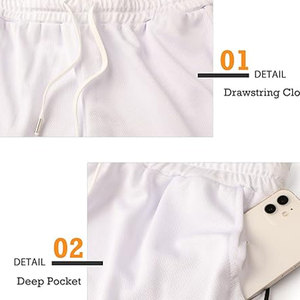 Shorts de sport pour hommes de luxe, collection été 2026, personnalisables, 5 pouces, en coton, avec logo, pour le basketball et l'entraînement, design de luxe - Product Image 6