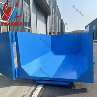 Vente directe usine – Conteneur à benne relevable en acier au carbone bleu de haute qualité pour usine de recyclage des déchets