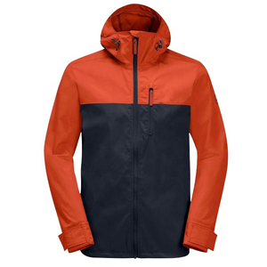 Custom Men's <b>Waterproof</b> Softshell <b>Jacket</b> Hooded Windproof Outdoor Hiking Mountain Coat Contrast Colour Technical <b>Parka</b> Orange - Product Image 4