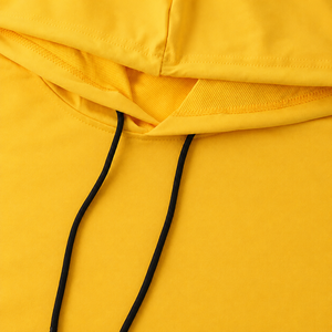 เสื้อฮู้ดสีเหลืองสำหรับผู้ชาย ลายพิมพ์สไตล์จีน ทรงปกติ ผ้าถัก 100% คอตตอน ยืดหยุ่น ใส่สบาย เหมาะสำหรับฤดูหนาว - Product Image 4