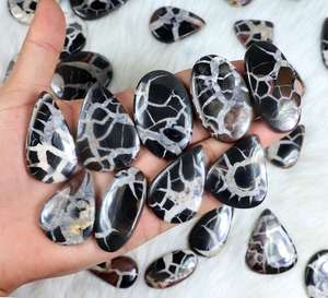 Vente en gros de cabochons et perles en septarien noir naturel de qualité supérieure pour la fabrication de bijoux - Product Image 2
