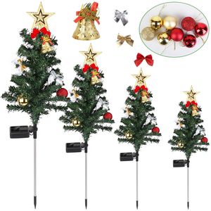 4 paquets de 20 LED, lumières solaires pour arbre de Noël, décorations de jardin, lampes à piquet, clignotement constant pour décorations de Noël en extérieur - Product Image 2