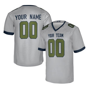 Custom V-Neck American Football Jersey Your Team 00 Sublimated Print Breathable Mesh 100% Polyester Men's Adult Short Sleeve - Product Image 5