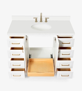 Gabinete de Baño OEM Quartus de 49 Pulgadas con Lavabo Individual, Solo Gabinete, 5 Opciones de Acabado, Directo de Fábrica en Vietnam - Product Image 5